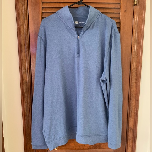 Men's Blue performance quarter zip - Picture 1 of 3